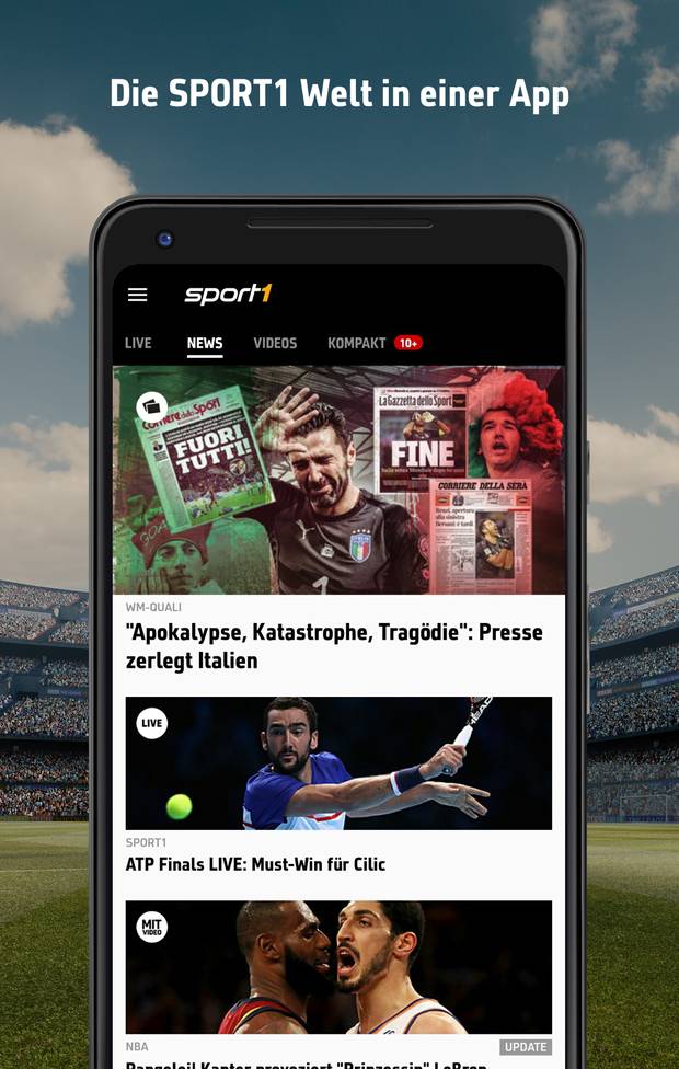 Die SPORT1 App - Die Sportwelt in einer App