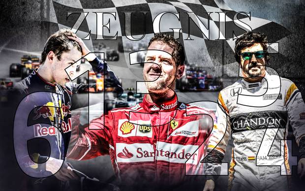 Halbzeitzeugnisse: Vettel top - Rambo fällt durch