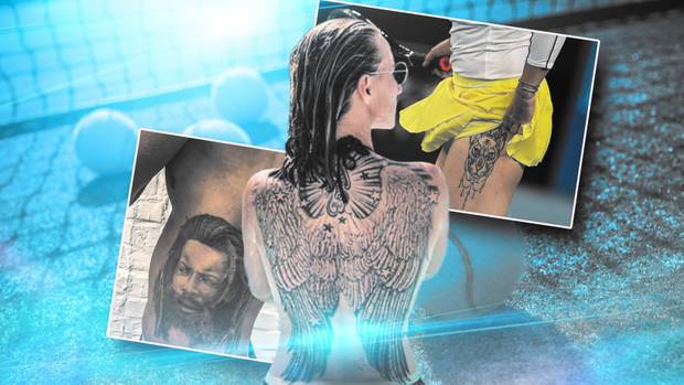 Von Engelsflügel bis Familie: Die Tattoos der Tennis-Stars