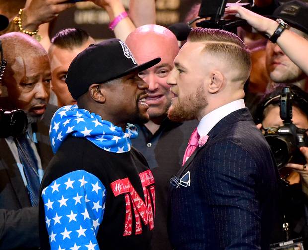 Mayweather und McGregor im "F... you"-Anzug
