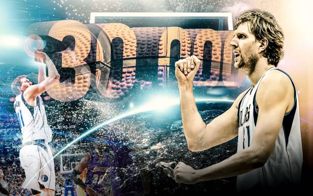 Als Nowitzki die magische 30.000-Punkte-Schallmauer knackte