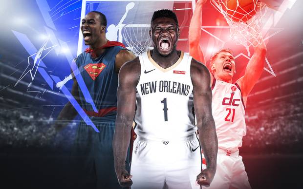 Die Teilnehmer an Dunking-Contest und Co.