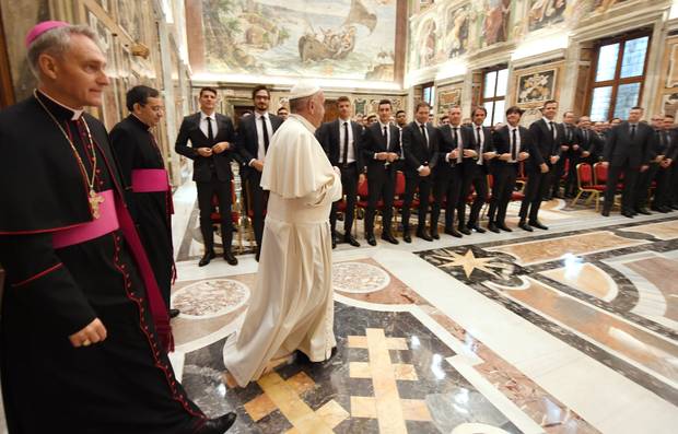 Weltmeisterliche Präsente für den Papst