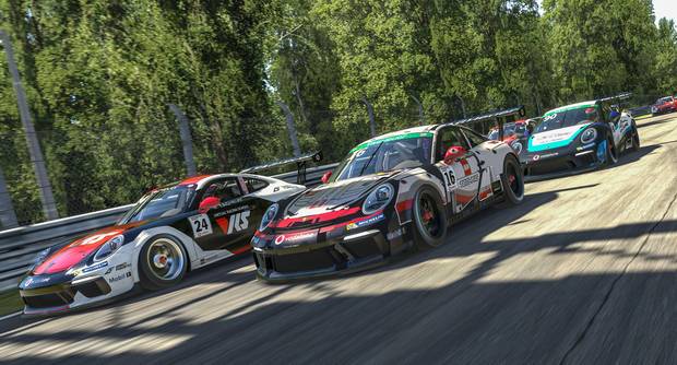 LEGO Technic Porsche RSR 911 und Lamborghini Huracán GT3 EVO in virtueller Rennaction