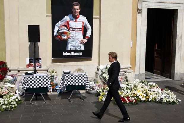 Die Beisetzung von Jules Bianchi