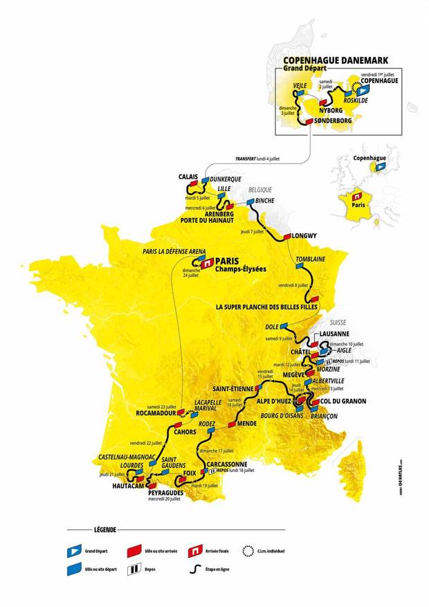 Tour de France 2022: Die komplette Strecke mit allen Etappen im Profil