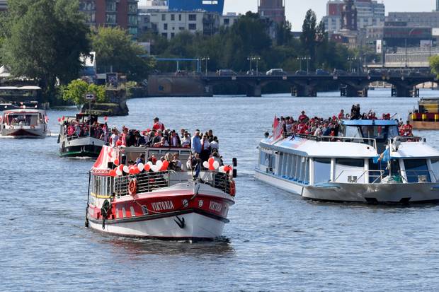 Unions Aufstiegsparty wird zum Triumphzug auf der Spree