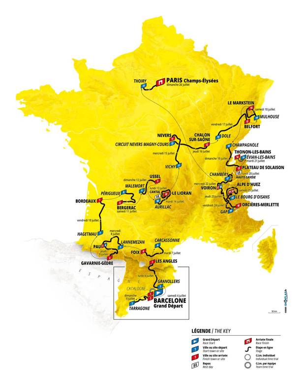 Tour de France 2026: Etappen & Streckenprofile in Bildern
