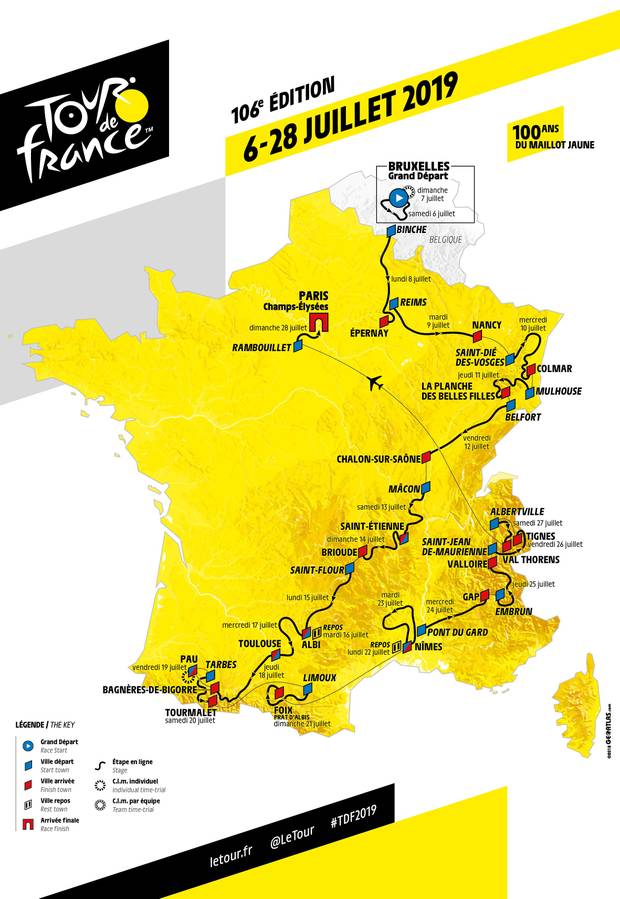 Tour de France: Die 21 Etappen im Profil