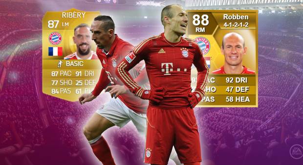 So stiegen und fielen die FIFA-Werte von Ribery und Robben