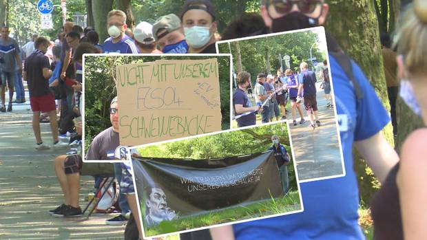 Fanproteste auf Schalke gegen Tönnies