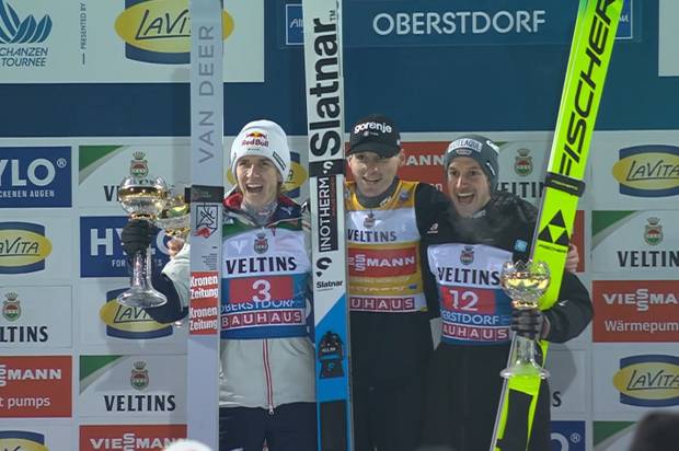 Darts-Ekstase beim Skispringen