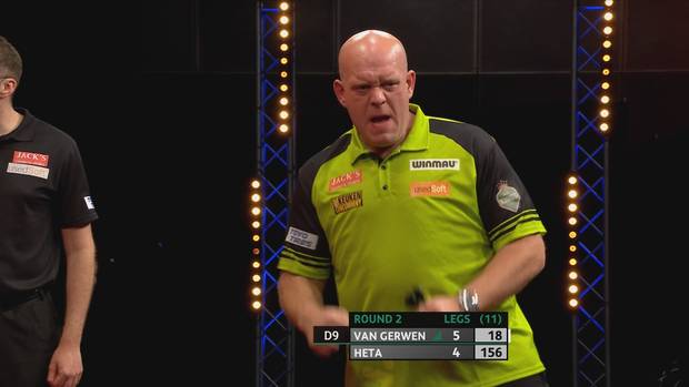 World Series of Darts: Michael van Gerwen schlägt Damon Heta 6:4