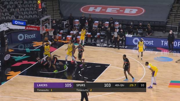 James führt Lakers zu knappem Sieg