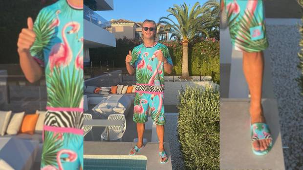 Flamingo-Outfit: BVB-Star Erling Haaland feiert Meilenstein mit Swag