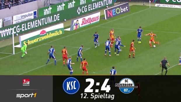 Michel-Hattrick in acht Minuten: Paderborn überrollt KSC in Halbzeit eins