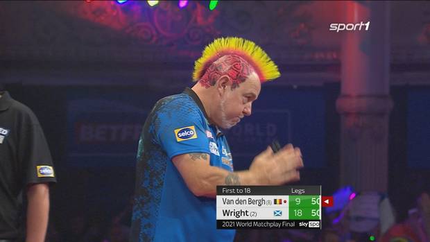 Darts World Matchplay: Peter Wright besiegt Dimitri Van den Bergh mit 18:9