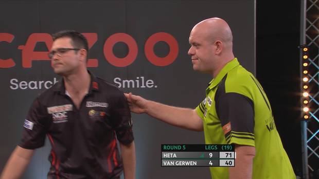 Darts UK Open: Damon Heta besiegt Michael van Gerwen mit 10:4