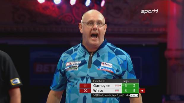 Darts World Matchplay: Ian White besiegt Daryl Gurney mit 10:8