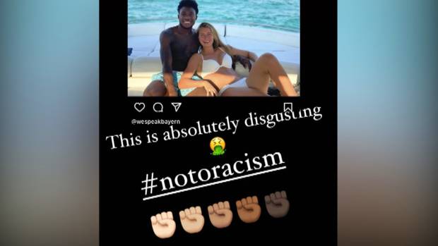 Davies' Freundin zeigt Hass-Nachrichten - FCB-Profis reagieren