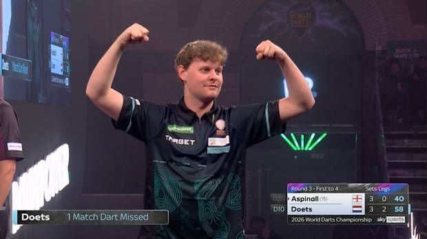 Kurioses Statement von Darts-Star