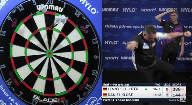 Deutscher 9-Darter lässt Kommentatoren ausrasten