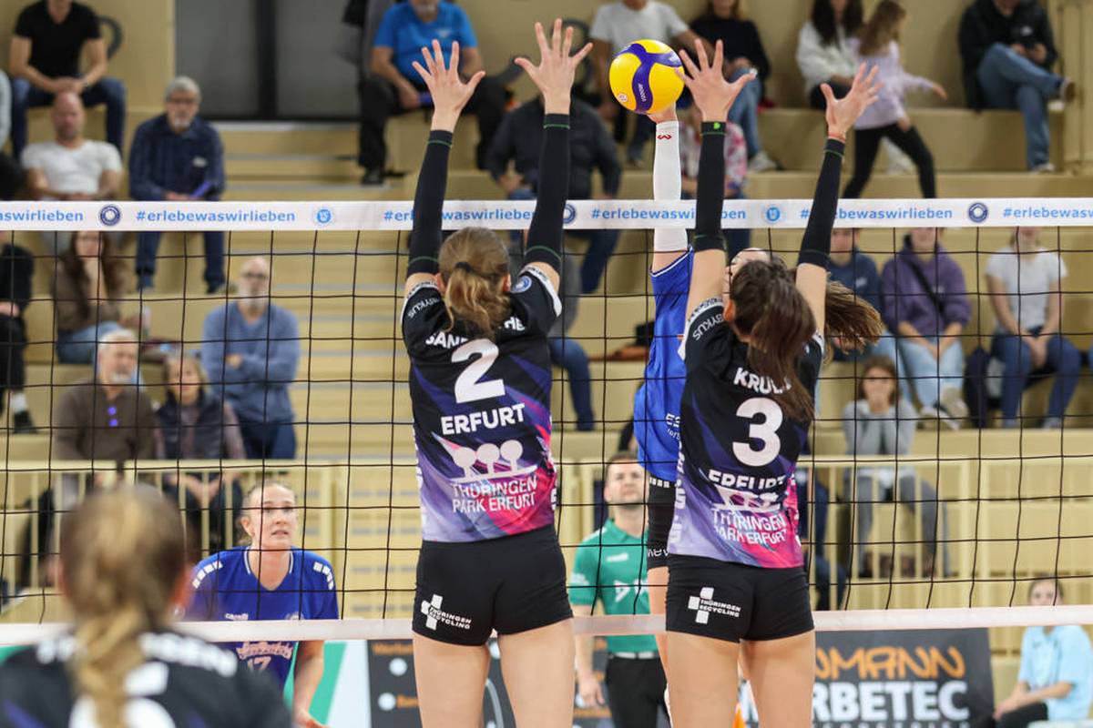 Volleyball Live - Bundesliga: Schwarz-Weiß Erfurt - VfB Suhl LOTTO Thüringen, 3. Spieltag