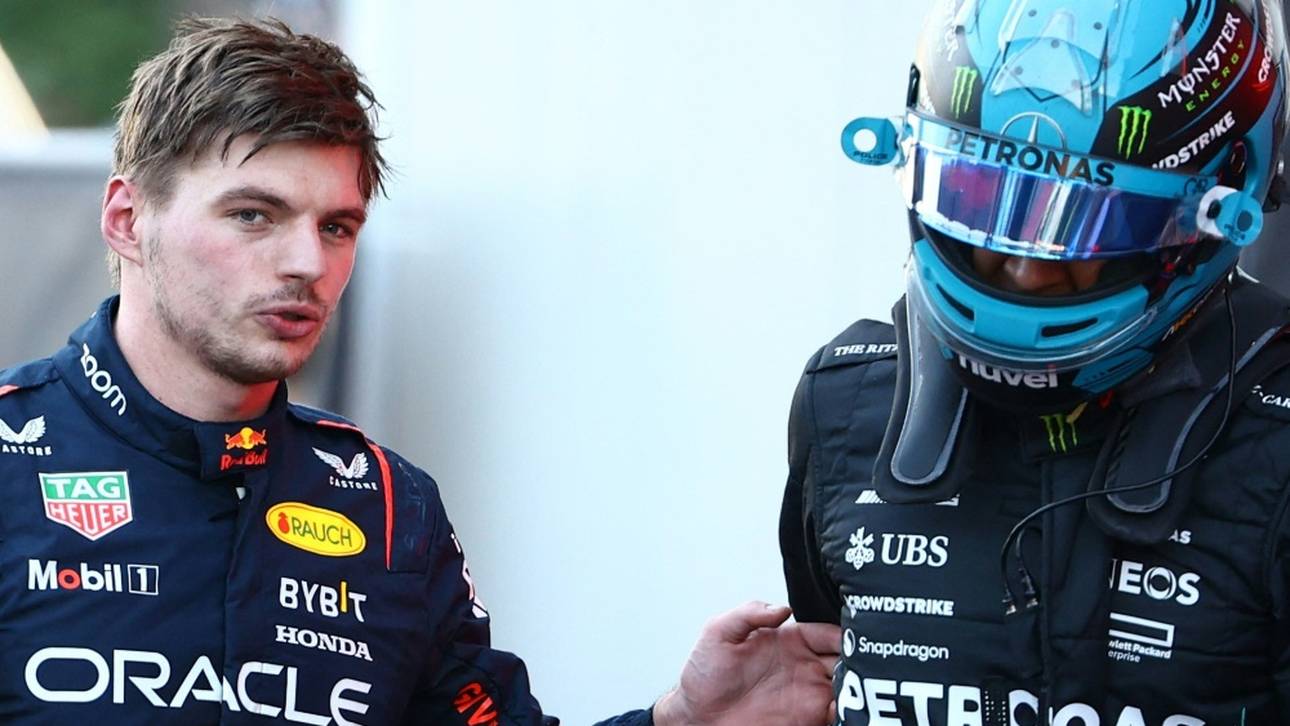 Verstappen witzelt über Russell-Eklat