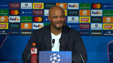 Auf der Pressekonferenz vor dem Halbfinal-Hinspiel gegen Paris Saint-Germain wurde Vincent Kompany zu den Stärken von Harry Kane gefragt und wie es um dessen Vertragsverlängerung steht.
