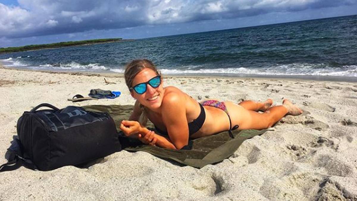 Federica Sanfilippo fühlt sich auch ohne Schnee sichtlich wohl