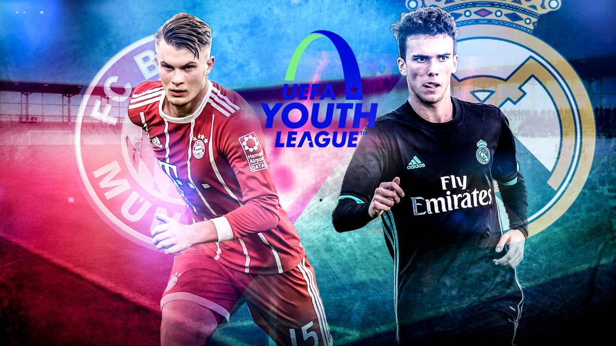 FC Bayern gegen Real Madrid: Im Achtelfinale der UEFA Youth League kommt es zu einem echten Kracher. SPORT1 zeigt das Spiel ab 17.55 LIVE und stellt die besten Talente beider Vereine vor