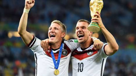 Bastian Schweinsteiger und Lukas Podolski wurden 2014 gemeinsam Weltmeister