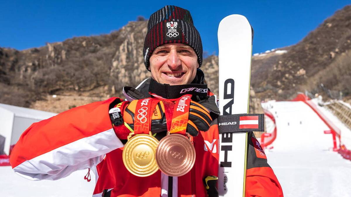 Matthias Mayer raste 2022 in China zu seinem dritten Olympia-Gold