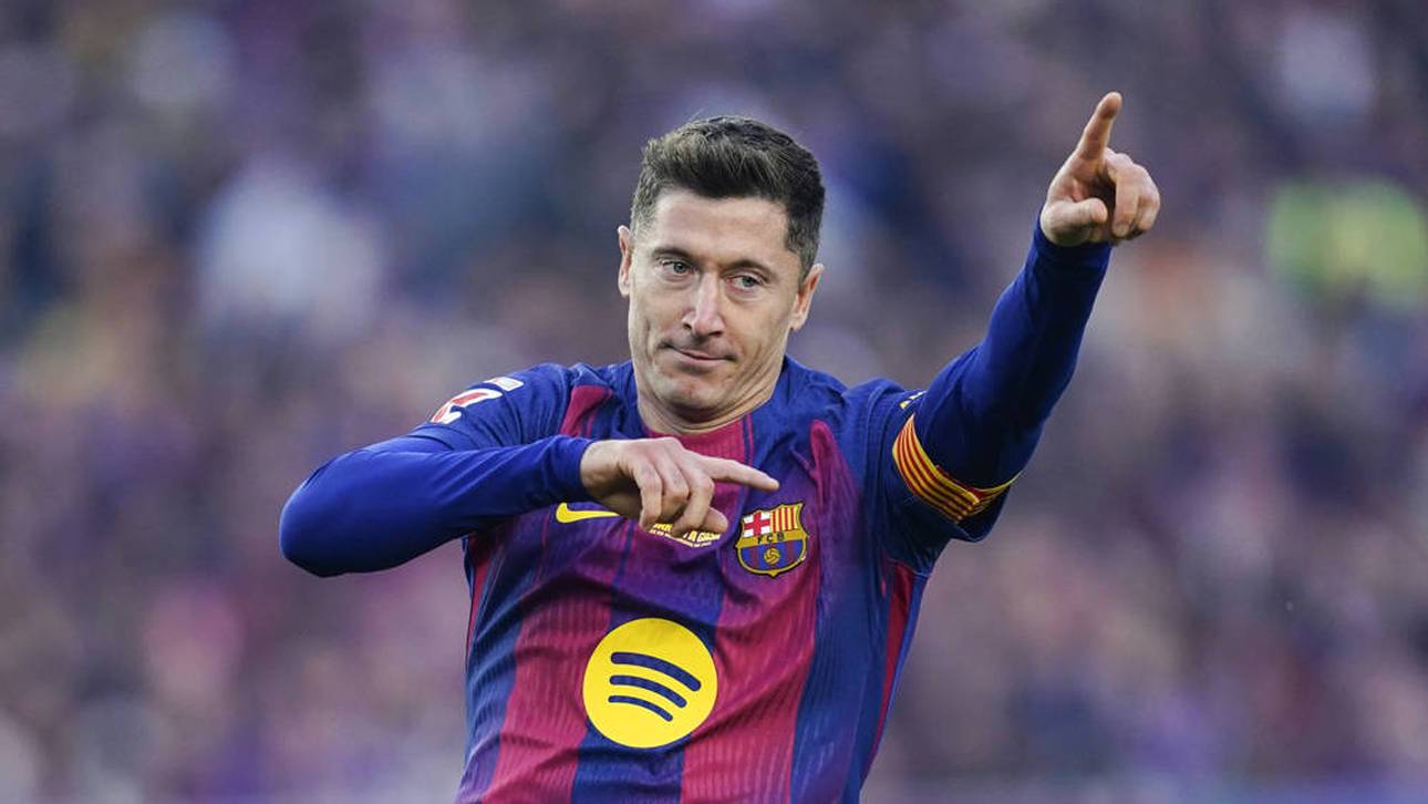 Robert Lewandowski traf für Barca historisch