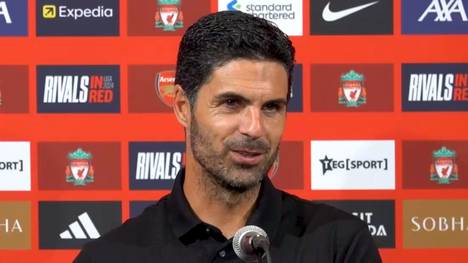 Nach dem Testspiel gegen den FC Liverpool lobt Arsenals Trainer Mikel Arteta auf der Pressekonferenz Kai Havertz und spricht über Star-Neuzugang Riccardo Calafiori.