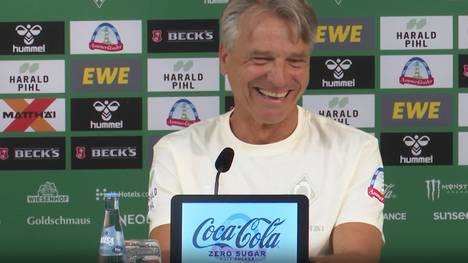 Holt Werder einen "Aurafarmer"? Wäre es ""delulu, auf Europa zu geiern"? Eine Reporterin des Jugendradios "Bremen Next" fordert den neuen Coach Horst Steffen und Boss Clemens Fritz mit einer Jugendwort-Kaskade heraus - und sorgt für Amüsement.