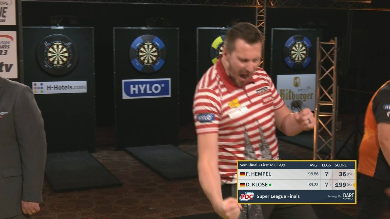 Irres Match: Florian Hempel zieht ins Finale der PDC Europe Super League ein