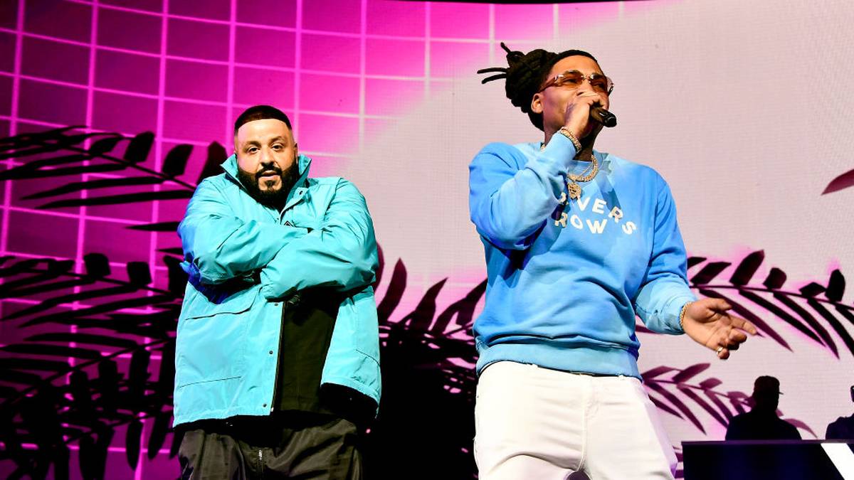 MIAMI, FLORIDA - JANUARY 30: (L-R) DJ Khaled and Ball Greezy perform onstage during the EA Sports Bowl at Bud Light Super Bowl Music Fest on January 30, 2020 in Miami, Florida. (Photo by Frazer Harrison/Getty Images for EA Sports Bowl at Bud Light Super Bowl Music Fest  )