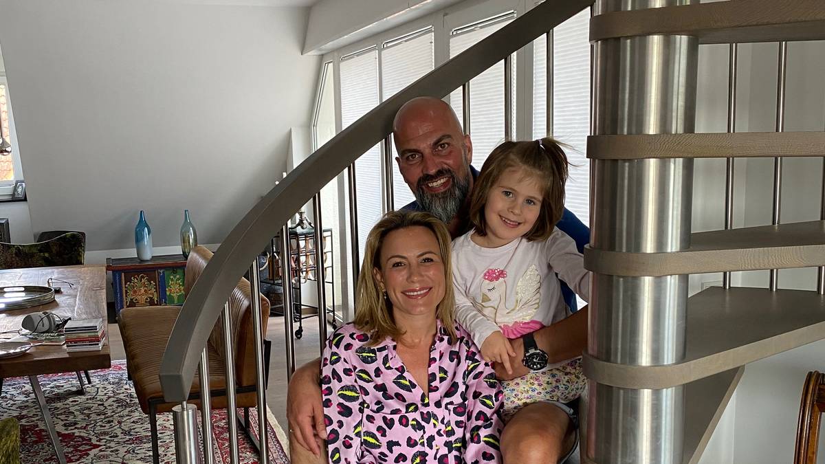 Ganz privat: Markus Babbel mit seiner Frau Tina und Tochter Charlotte