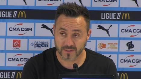 Roberto De Zerbi freut sich über die Rückkehr von Pierre-Emerick Aubameyang zu Olympique Marseille. Der Trainer vergleicht das Comeback des Stürmers emotional mit einer "Schachtel Pralinen".