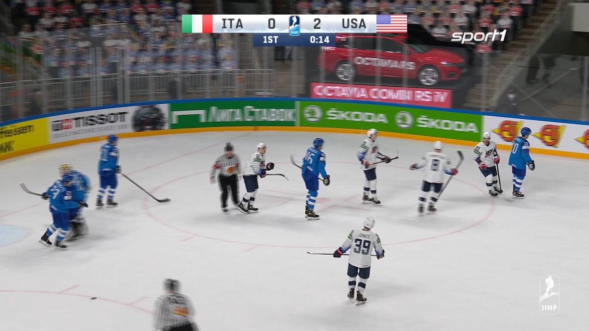 Eishockey-WM: USA - Italien (4:2): Tore und Highlights im Video