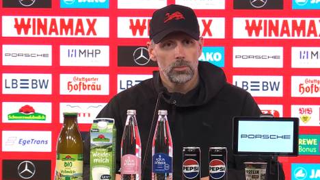 Leipzig-Trainer Marco Rose spricht nach der Niederlage gegen den Vfb Stuttgart über die zwei Platzverweise von Openda und Sesko.