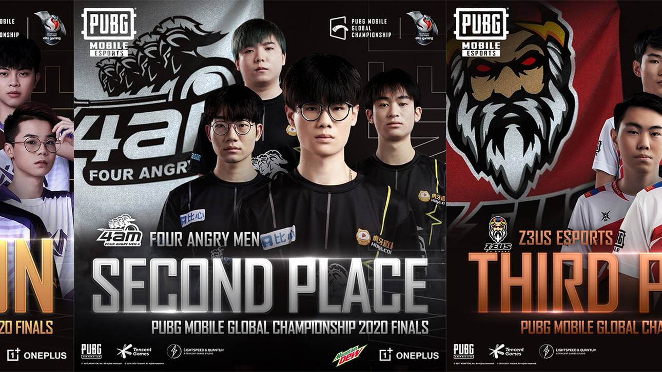 Nova Esports (1.), 4 Angry Men (2.) und Zeus Esports (3.) auf dem Treppchen der PUBG MOBILE Global Championship