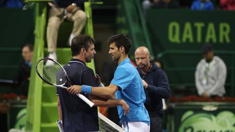 Horacio Zeballos (l.) fragte Novak Djokovic nach einem Selfie