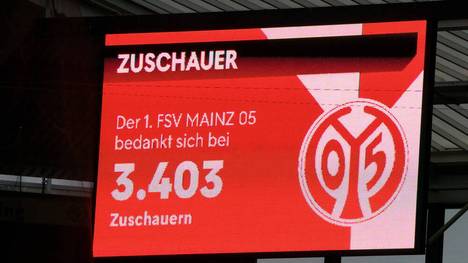 Gegen Stuttgart waren in Mainz 3.403 Fans zu Gast
