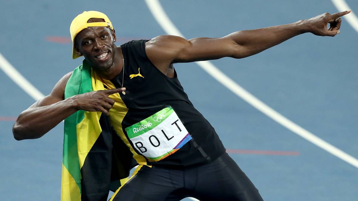 ...und zeigt dabei natürlich auch seine berühmte Blitz-Pose