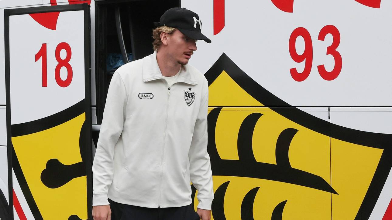 Nick Woltemade bei der Ankunft in Rottach-Egern