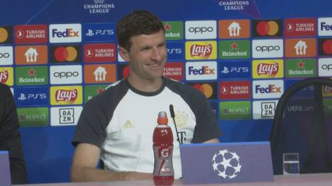Vor dem Rückspiel gegen Paris Saint-Germain hat Thomas Müller die Aussagen von Kylian Mbappé, dass PSG immer Favorit sei, gekontert.