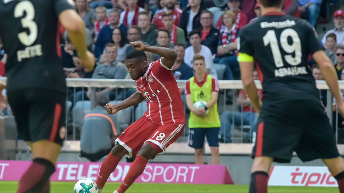 Die Bayern rotieren vor dem Rückspiel im Champions-League-Halbfinale gegen Real Madrid kräftig durch. Franck Evina (M.) ist einer von gleich vier Youngstern im Team. Die anderen drei: Meritan Shabani, Niklas Dorsch und U19-Kapitän Lukas Mai