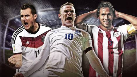 Miroslav Klose, Wayne Rooney, Roque Santa Cruz